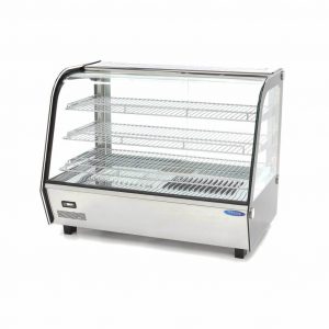 Maxima Deluxe Inox Topla Vitrina 160l