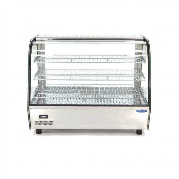 Maxima Deluxe Inox Topla Vitrina 160l