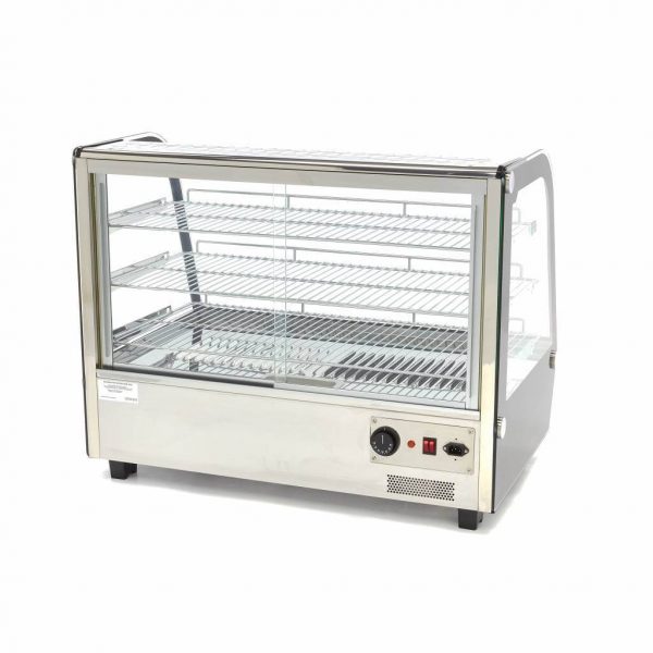 Maxima Deluxe Inox Topla Vitrina 160l