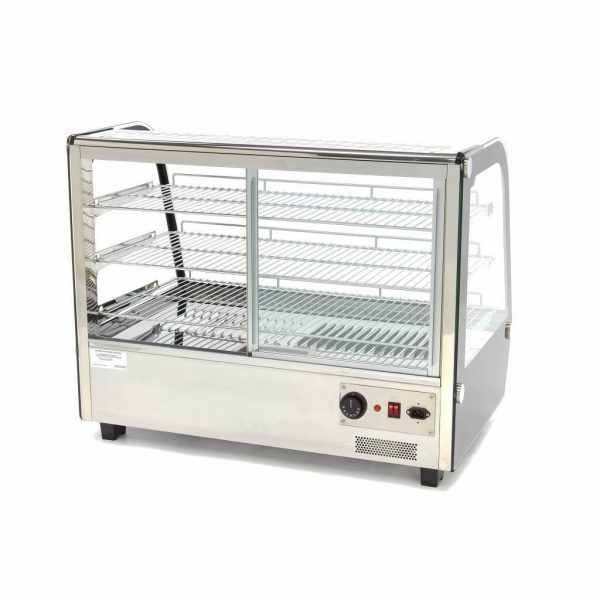 Maxima Deluxe Inox Topla Vitrina 160l